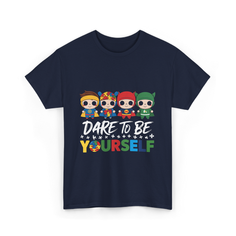 Dare to Be Yourself Superhero T-Shirt - Navy