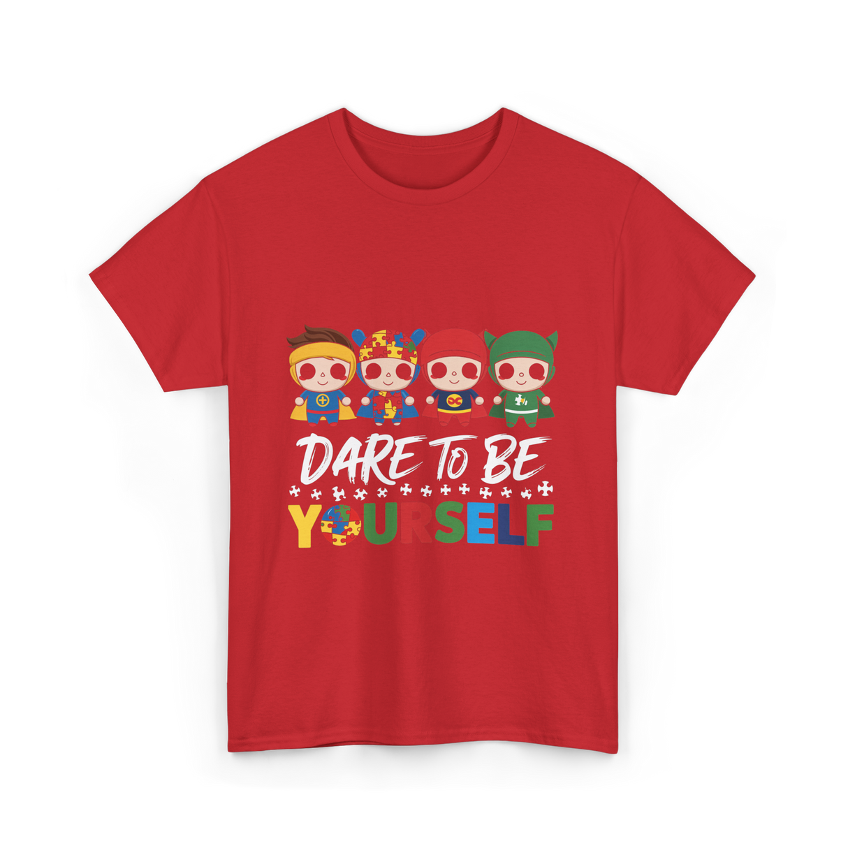 Dare to Be Yourself Superhero T-Shirt - Red