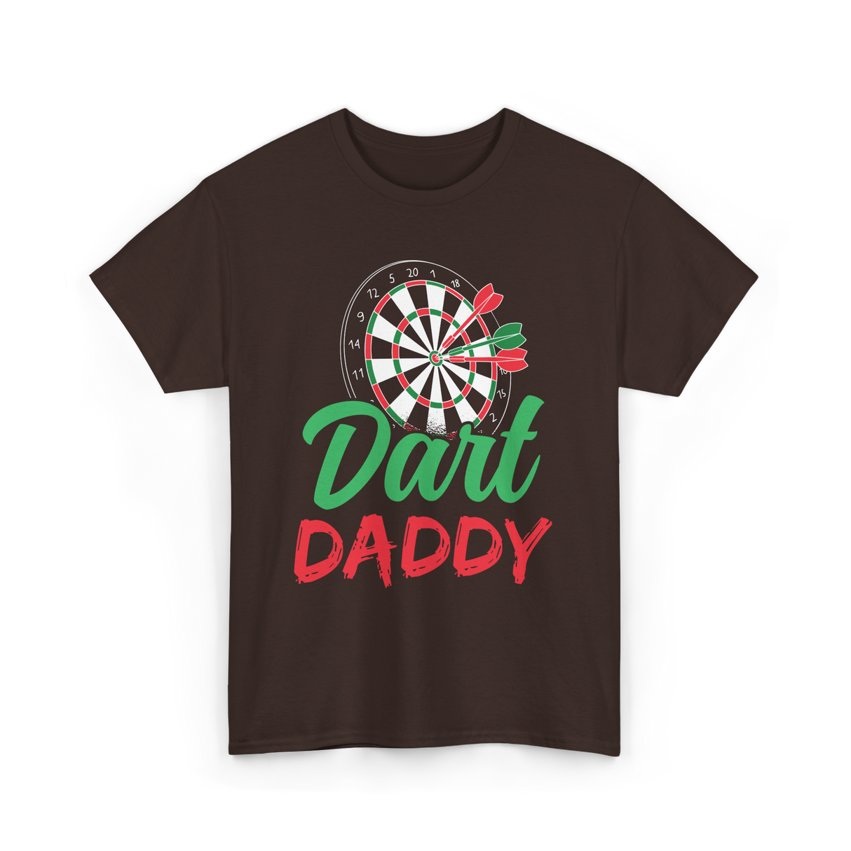 Dart Daddy Darts Player T-Shirt - Dark Chocolate