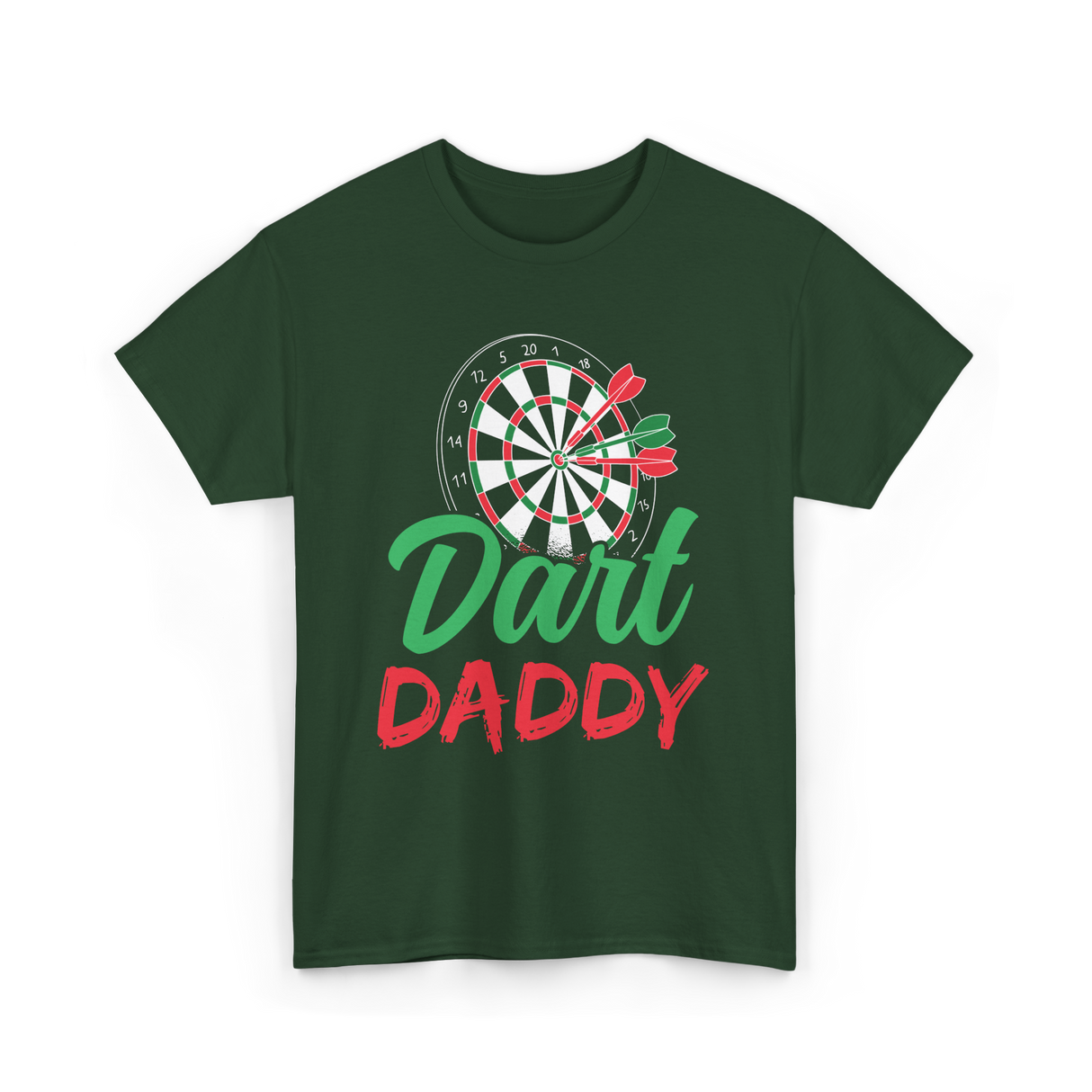 Dart Daddy Darts Player T-Shirt - Forest Green