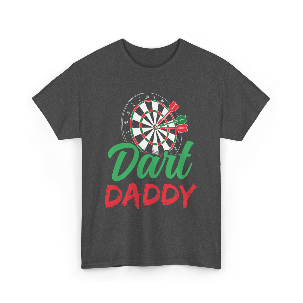 Dart Daddy Darts Player T-Shirt - Dark Heather