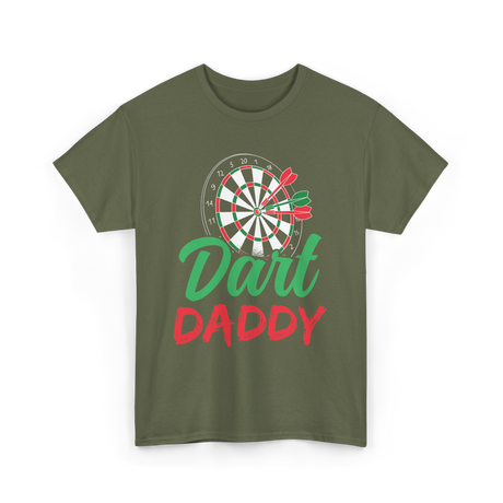 Dart Daddy Darts Player T-Shirt - Military Green