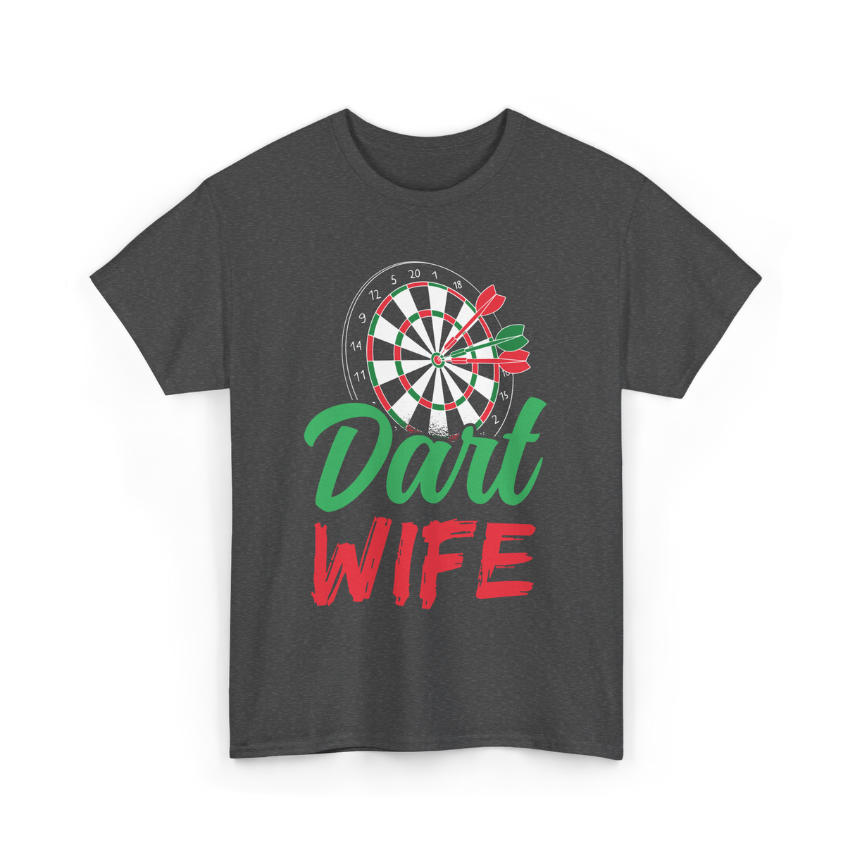 Dart Wife Dart Player T-Shirt - Dark Heather