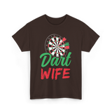 Dart Wife Dart Player T-Shirt - Dark Chocolate