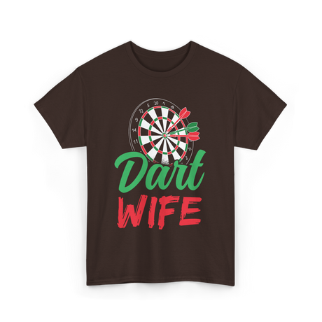 Dart Wife Dart Player T-Shirt - Dark Chocolate