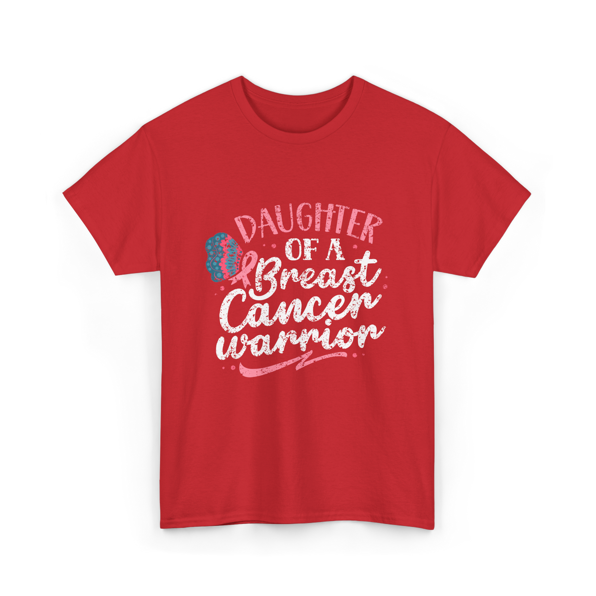 Daughter Of A Breast Cancer Warrior T-Shirt - Red