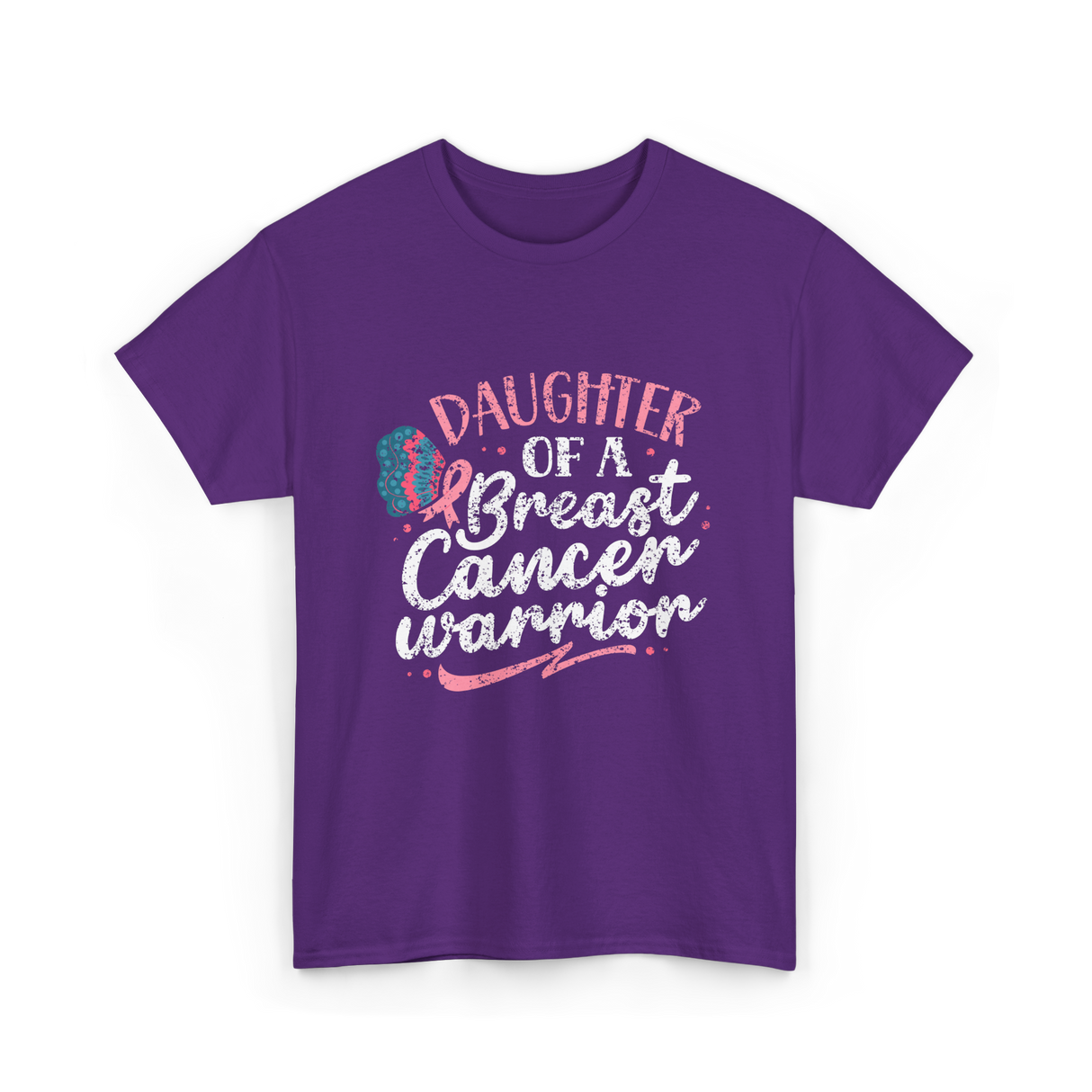 Daughter Of A Breast Cancer Warrior T-Shirt - Purple