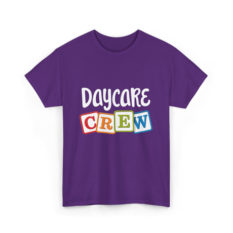 Daycare Crew Childcare Team T-Shirt - Purple