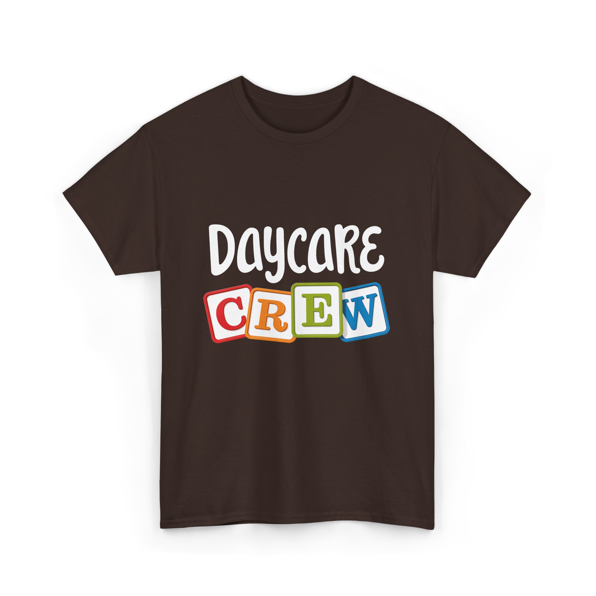 Daycare Crew Childcare Team T-Shirt - Dark Chocolate