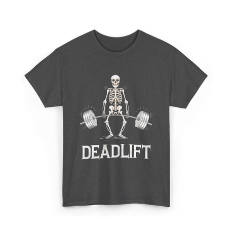 Deadlift Skeleton Weightlifting Fitness T-Shirt - Dark Heather