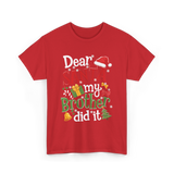 Dear Santa My Brother Christmas T-Shirt - Red