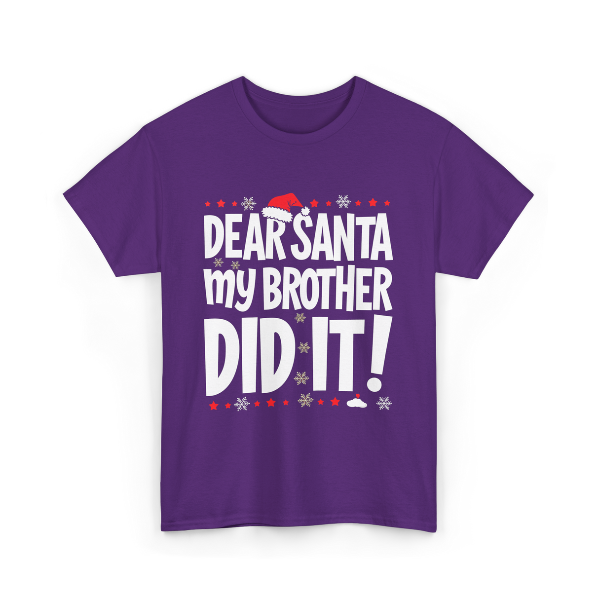 Dear Santa My Brother Christmas T-Shirt - Purple