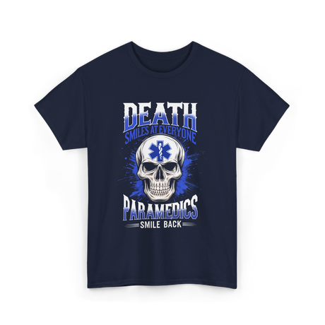 Death Smiles Paramedics EMT T-Shirt - Navy