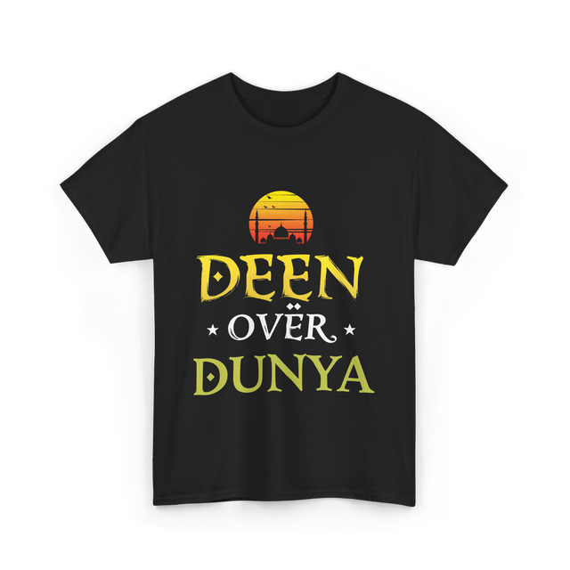 Deen Over Dunya Islamic Culture T-Shirt - Black