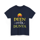 Deen Over Dunya Islamic Culture T-Shirt - Navy