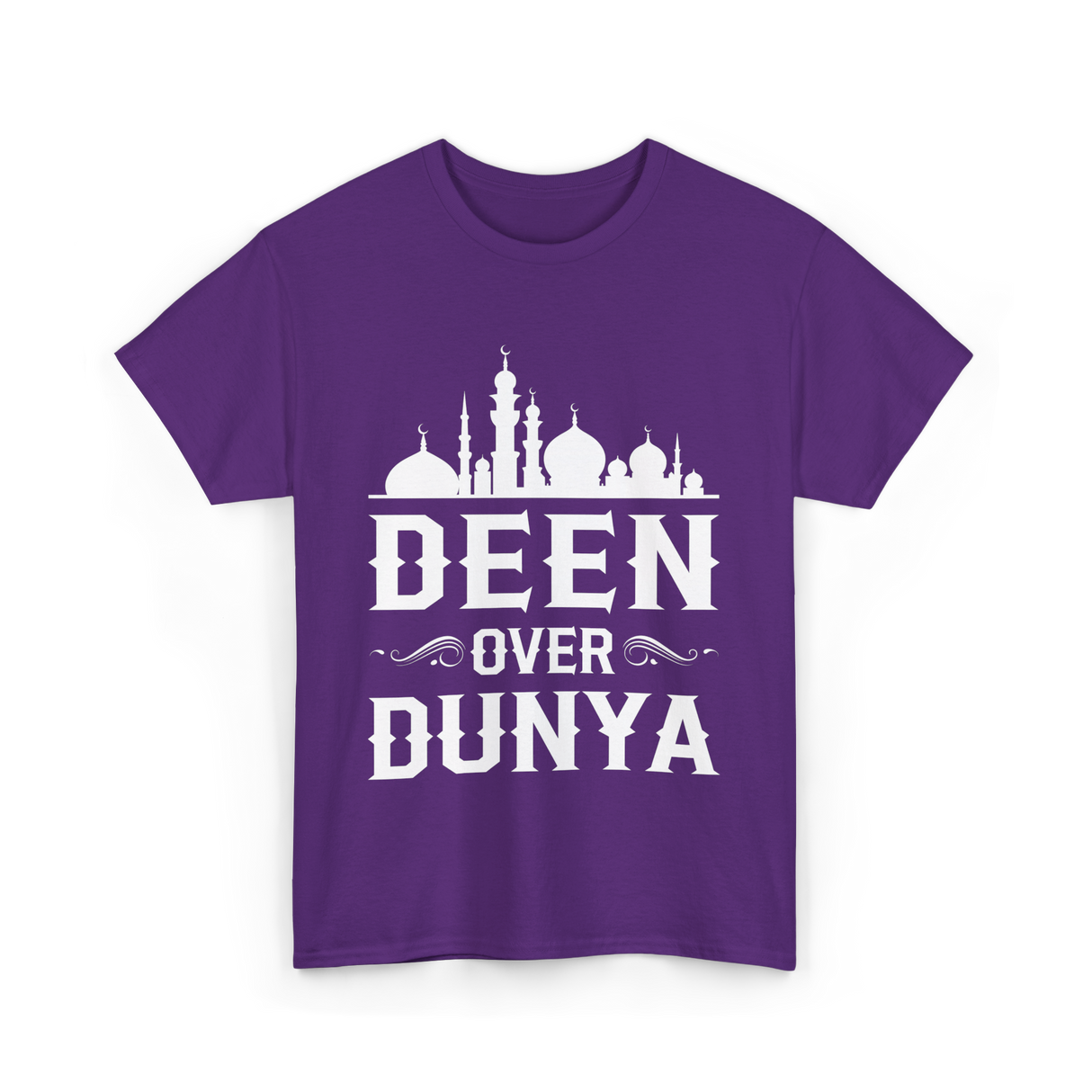 Deen Over Dunya Islamic Faith T-Shirt - Purple