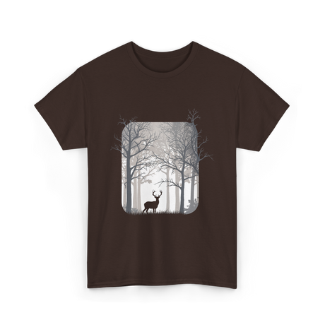 Deer Forest Wildlife Nature T-Shirt - Dark Chocolate