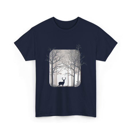 Deer Forest Wildlife Nature T-Shirt - Navy