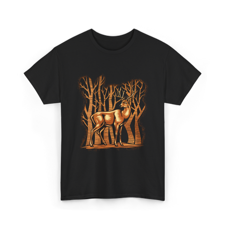 Deer Lover Deer Wildlife T-Shirt - Black