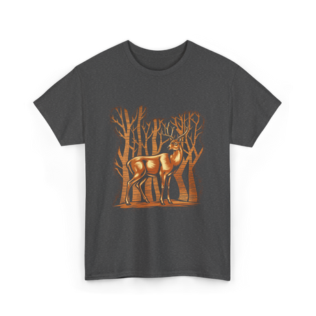 Deer Lover Deer Wildlife T-Shirt - Dark Heather