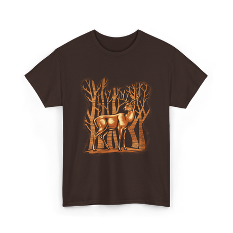 Deer Lover Deer Wildlife T-Shirt - Dark Chocolate