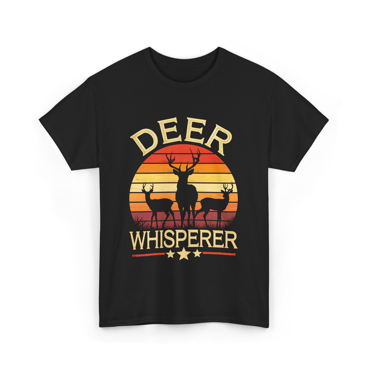 Deer Whisperer Hunter Hunting T-Shirt - Black