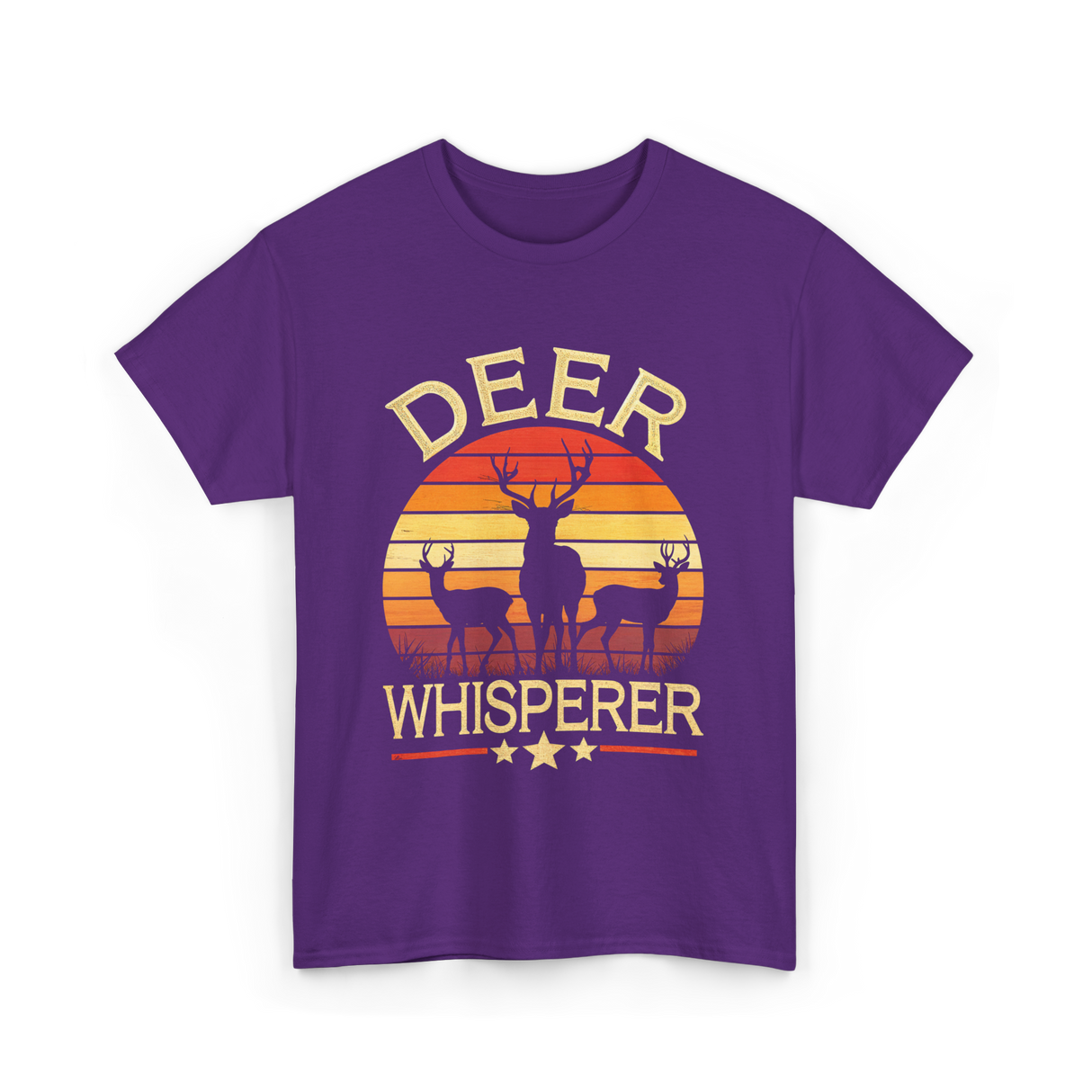 Deer Whisperer Hunter Hunting T-Shirt - Purple