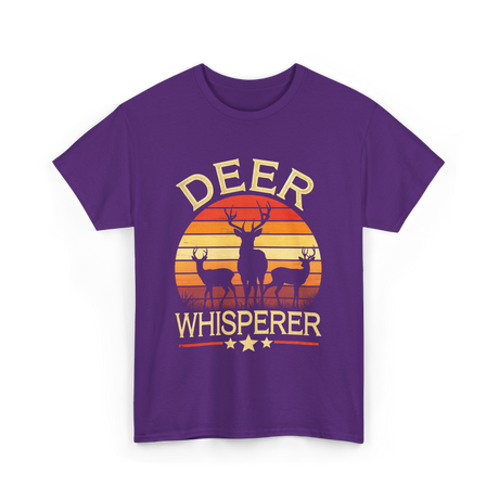 Deer Whisperer Hunter Hunting T-Shirt - Purple