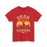 Deer Whisperer Hunter Hunting T-Shirt - Red