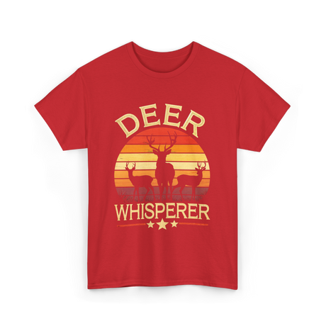 Deer Whisperer Hunter Hunting T-Shirt - Red