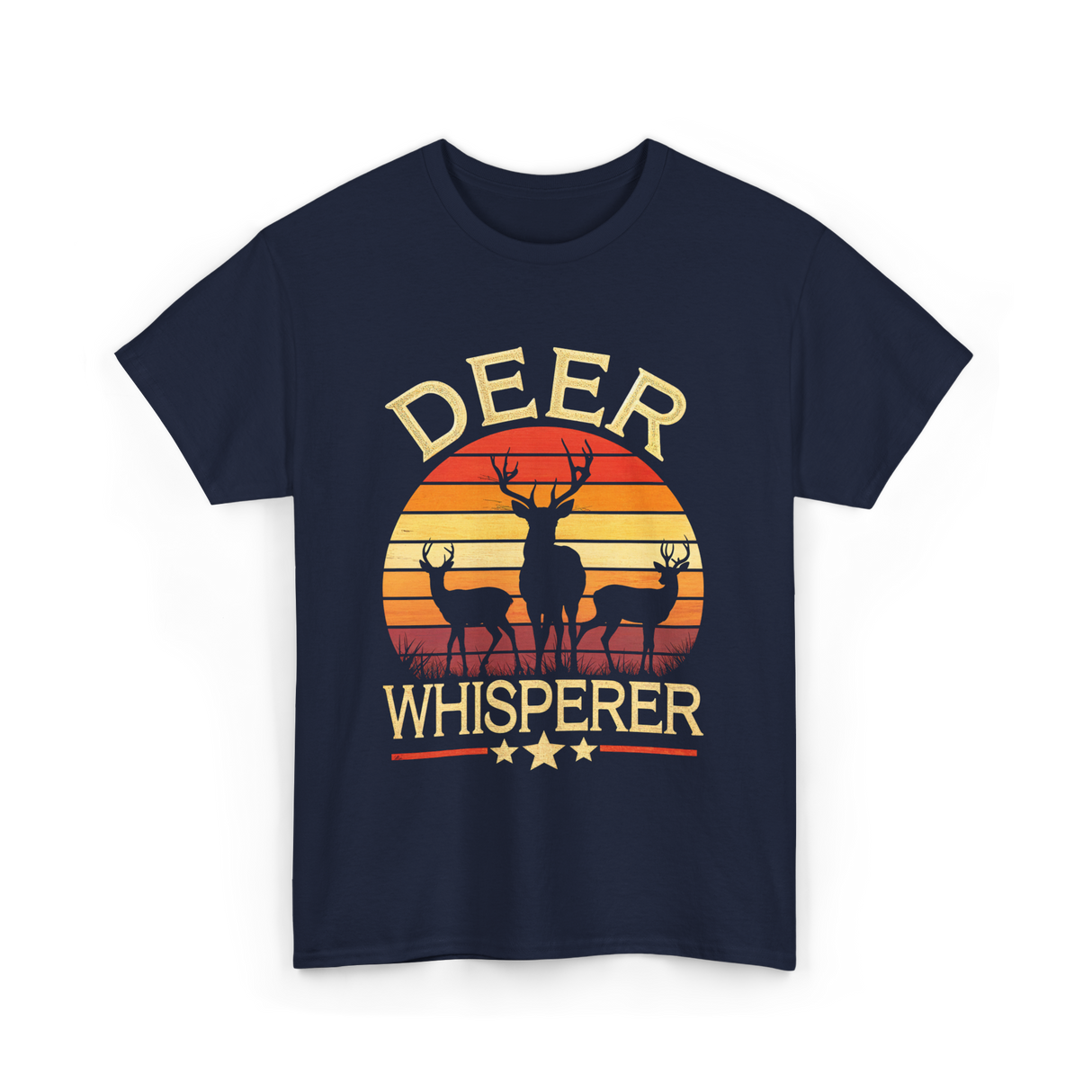 Deer Whisperer Hunter Hunting T-Shirt - Navy