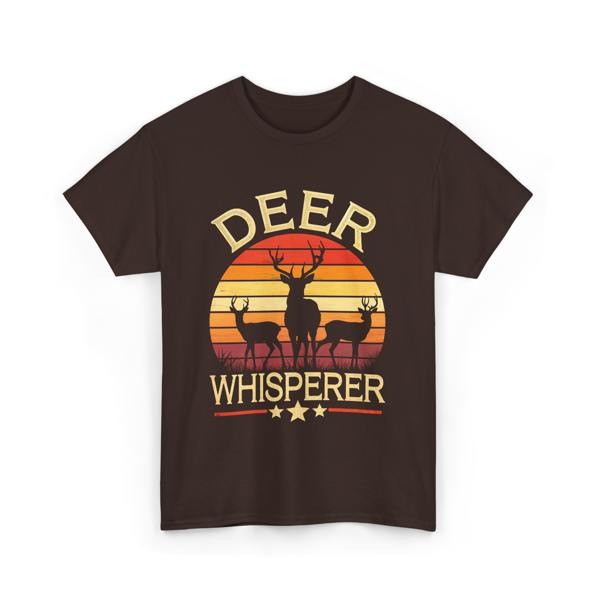 Deer Whisperer Hunter Hunting T-Shirt - Dark Chocolate