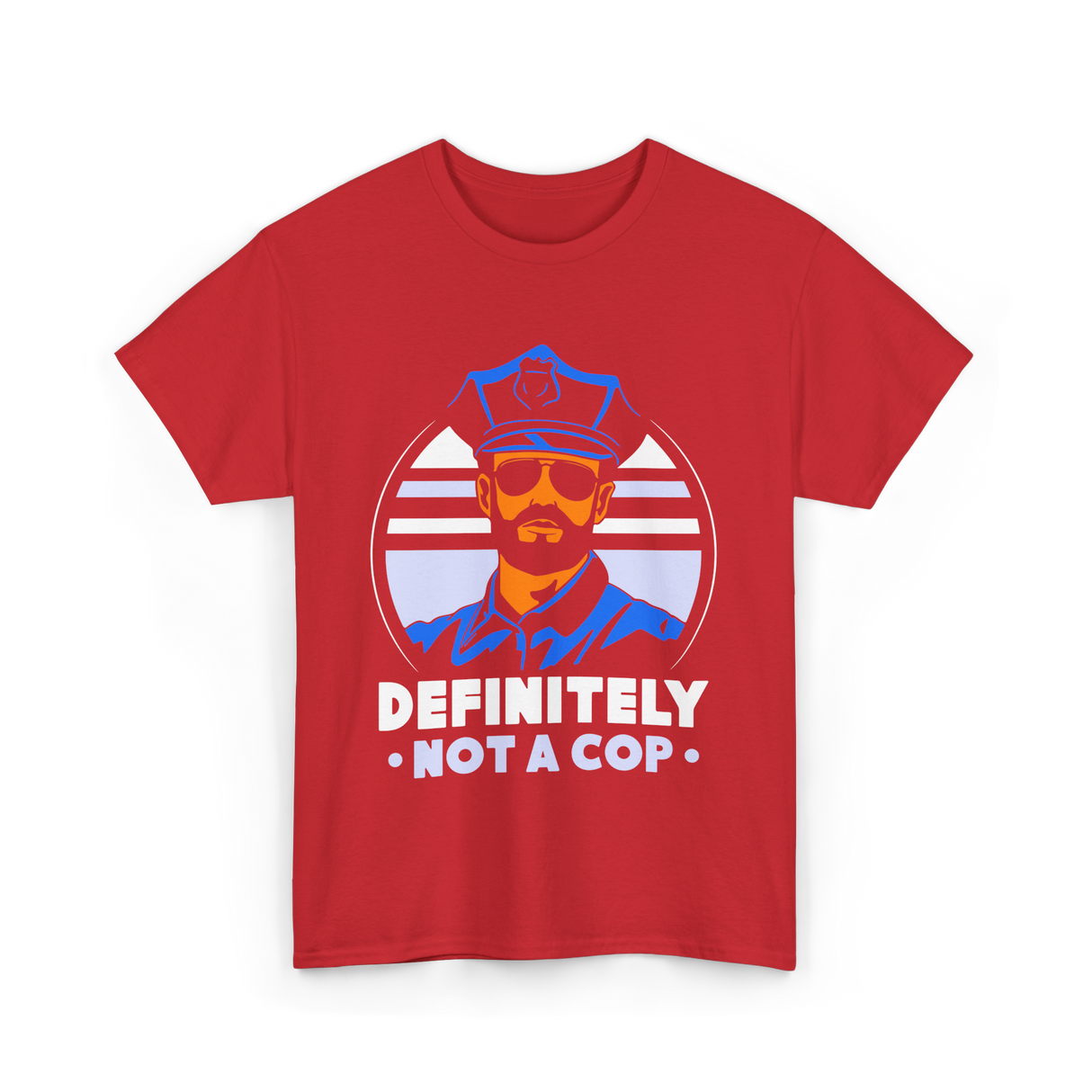 Definitely Not A Cop Police T-Shirt - Red