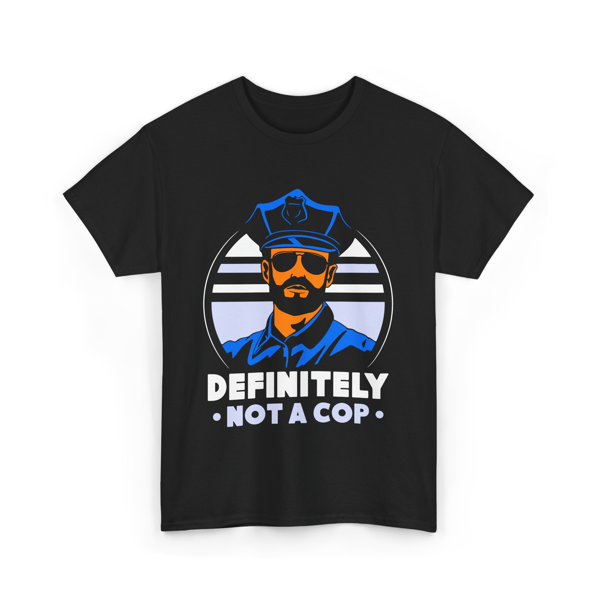 Definitely Not A Cop Police T-Shirt - Black