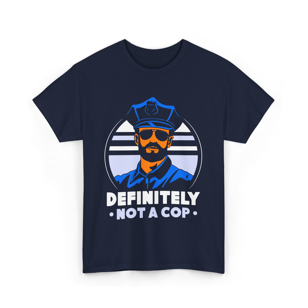 Definitely Not A Cop Police T-Shirt - Navy