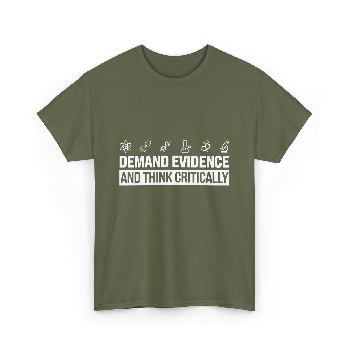 Demand Evidence Science T-Shirt - Military Green