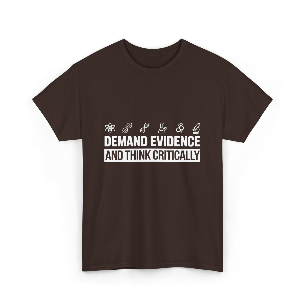 Demand Evidence Science T-Shirt - Dark Chocolate