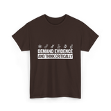 Demand Evidence Science T-Shirt - Dark Chocolate