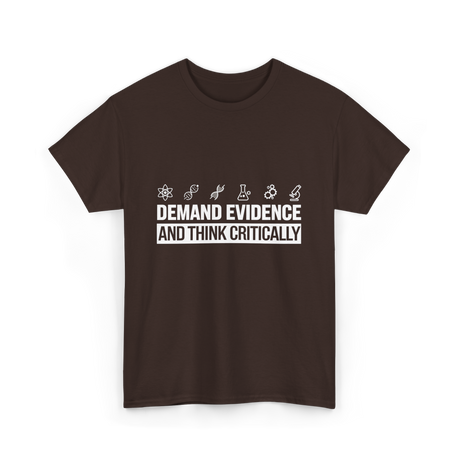 Demand Evidence Science T-Shirt - Dark Chocolate