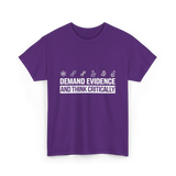 Demand Evidence Science T-Shirt - Purple