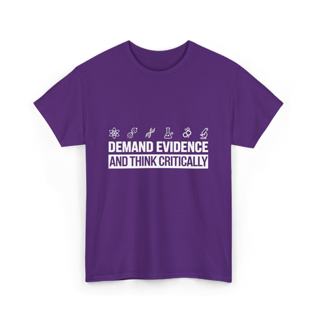 Demand Evidence Science T-Shirt - Purple