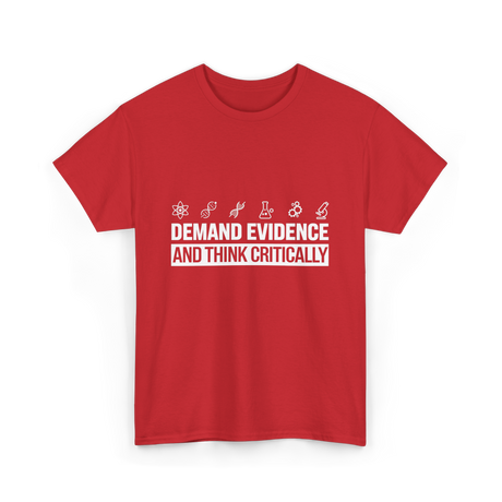 Demand Evidence Science T-Shirt - Red