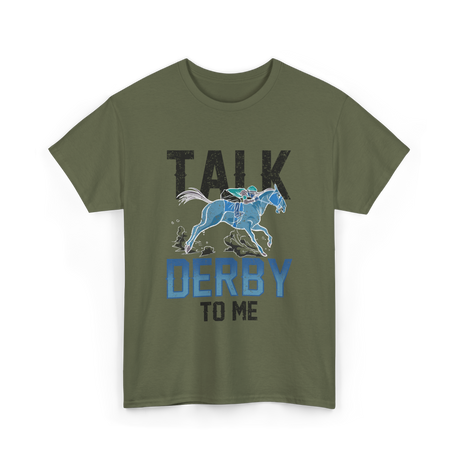 Derby Equestrian Horse Riding T-Shirt - Military Green