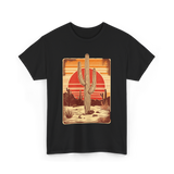 Desert Cactus Sunset Cactus T-Shirt - Black