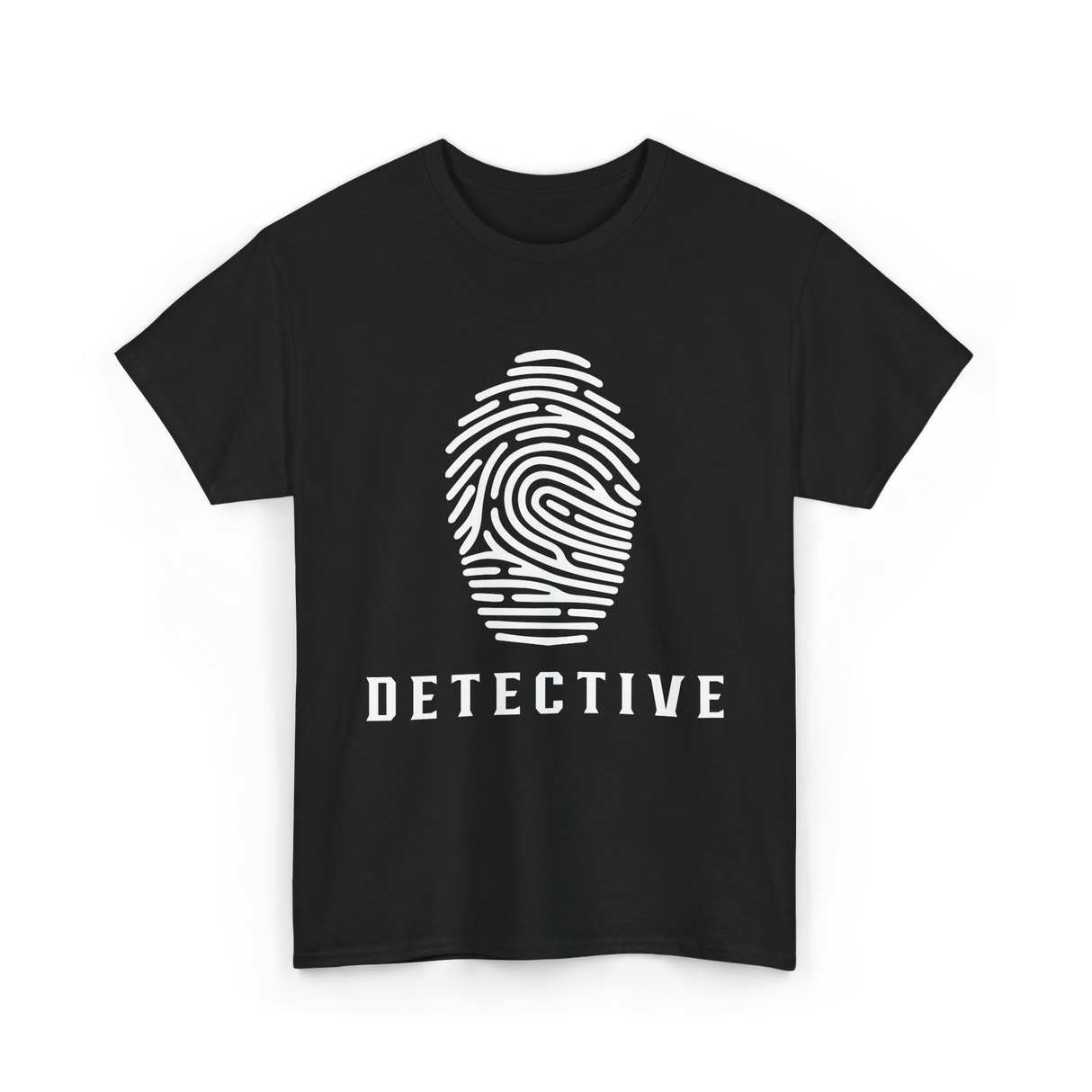 Detective Fingerprint Investigation Detective T-Shirt - Black