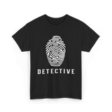 Detective Fingerprint Investigation Detective T-Shirt - Black