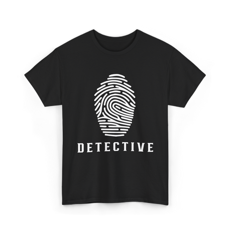 Detective Fingerprint Investigation Detective T-Shirt - Black