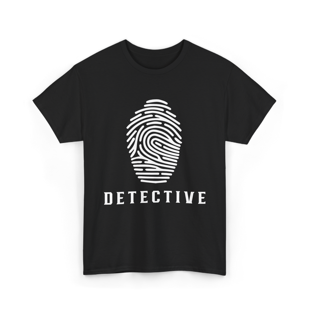 Detective Fingerprint Investigation Detective T-Shirt - Black