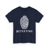 Detective Fingerprint Investigation Detective T-Shirt - Navy