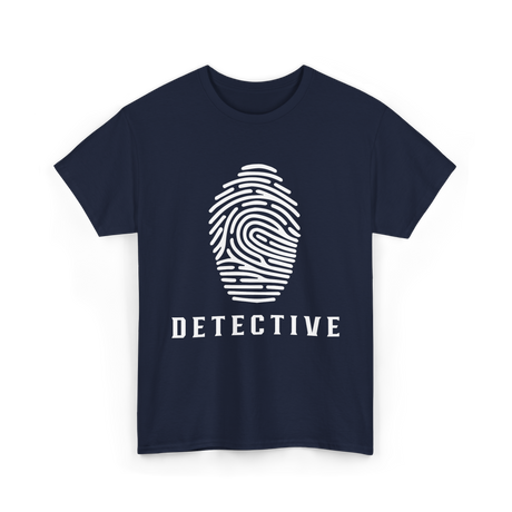 Detective Fingerprint Investigation Detective T-Shirt - Navy